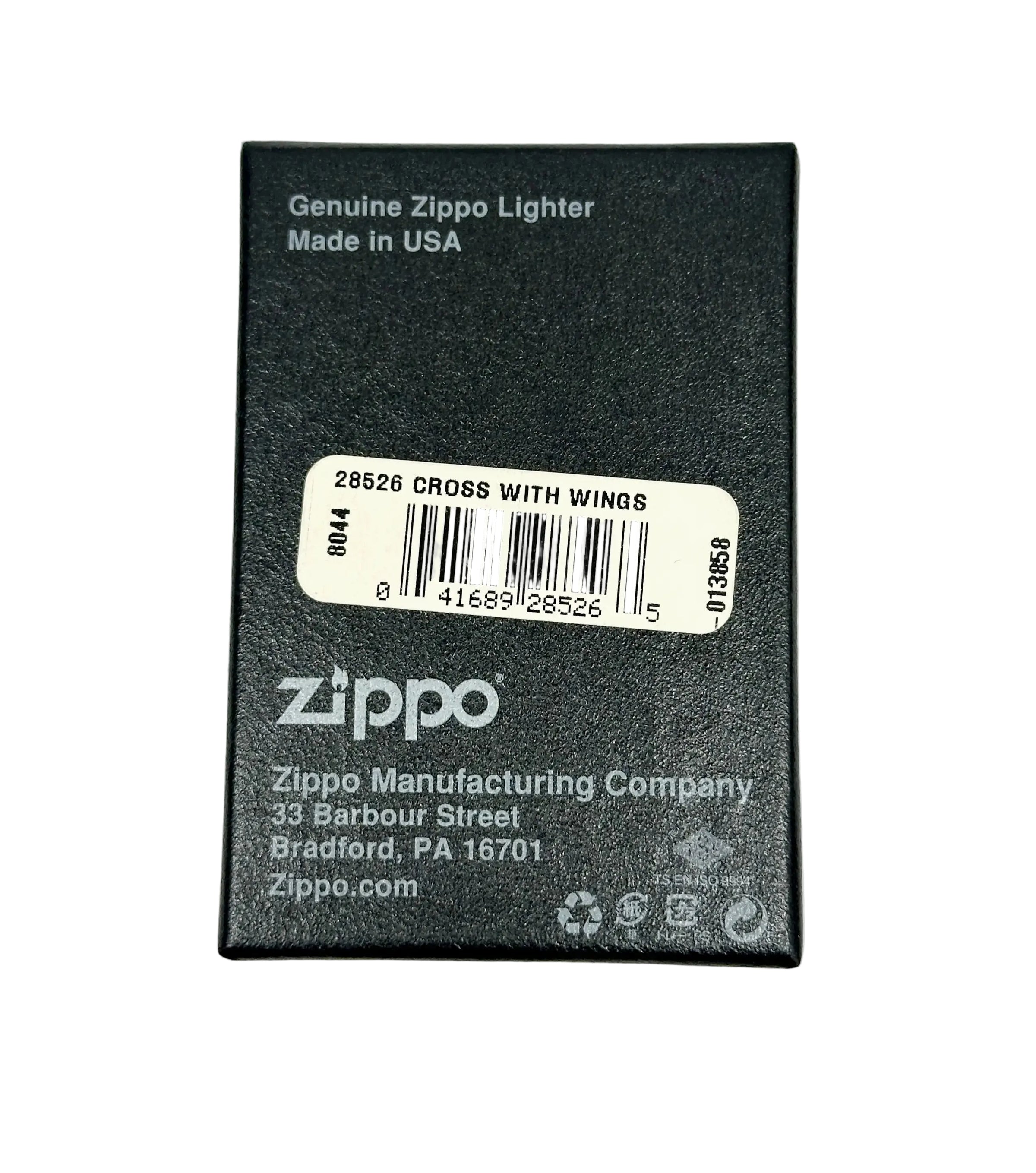 2015 Cross with Wings 28526 High Polished Chrome Zippo Lighter - Hers and His Treasures