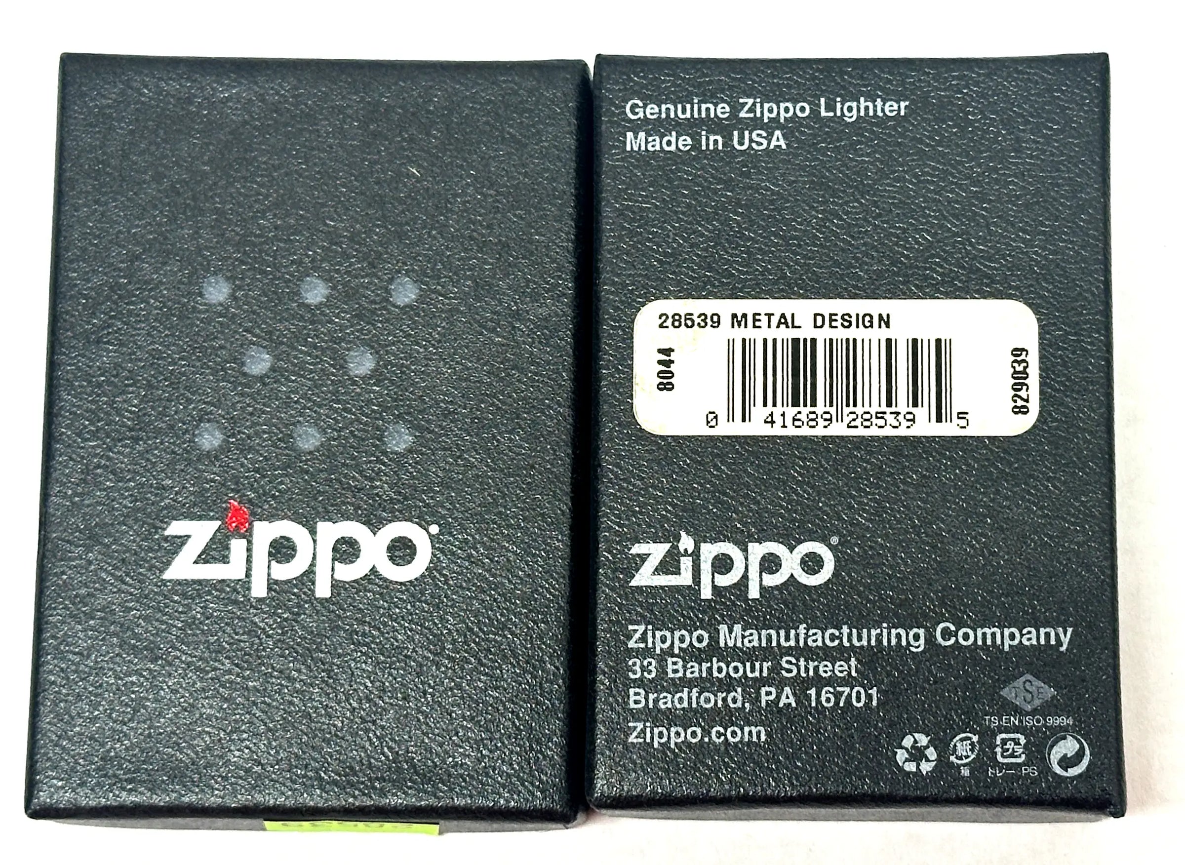 2015 Metal Gold Dust Riveted Squares Brass Street Chrome Zippo Lighter - Hers and His Treasures