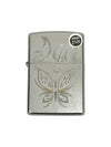 2015 Golden Butterfly 24338 Satin Chrome Zippo Lighter  - Hers and His Treasures
