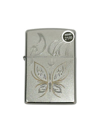 2015 Golden Butterfly 24338 Satin Chrome Zippo Lighter  - Hers and His Treasures