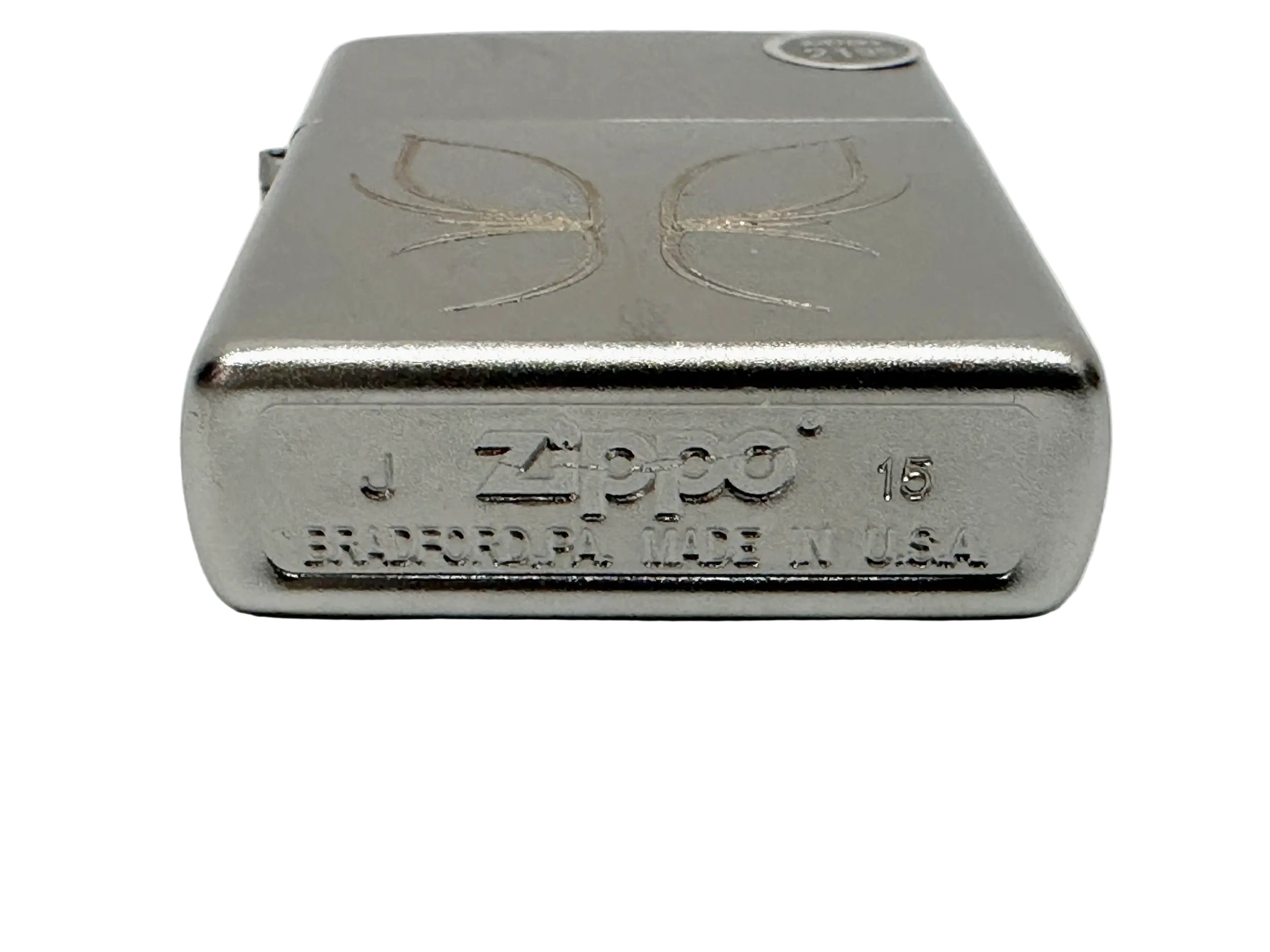 2015 Golden Butterfly 24338 Satin Chrome Zippo Lighter  - Hers and His Treasures