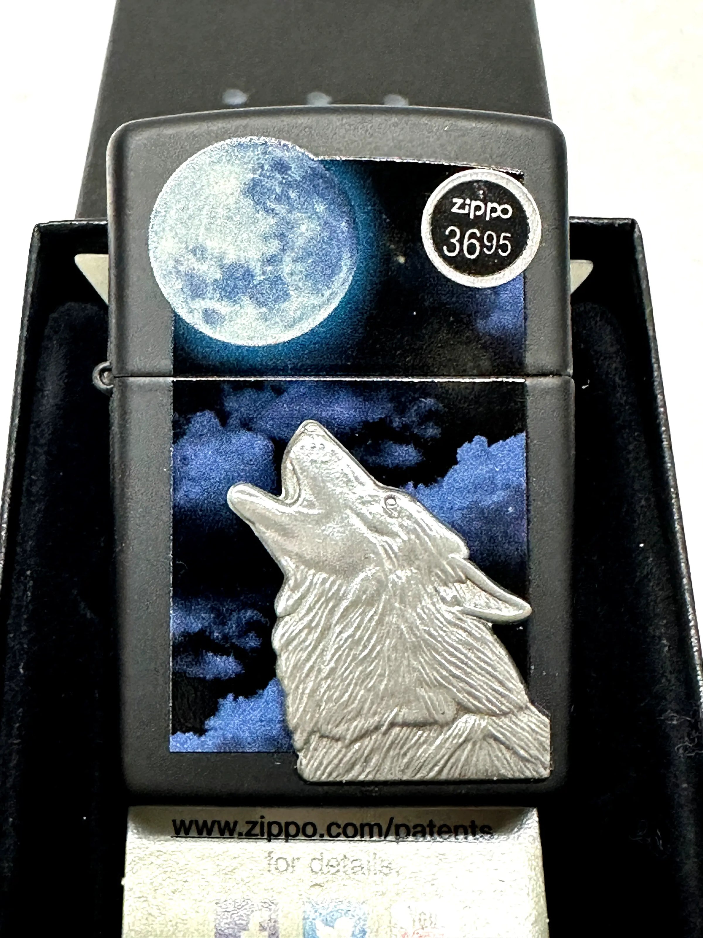 2015 Howling Wolf 28879 Black Matte Zippo Lighter - Hers and His Treasures