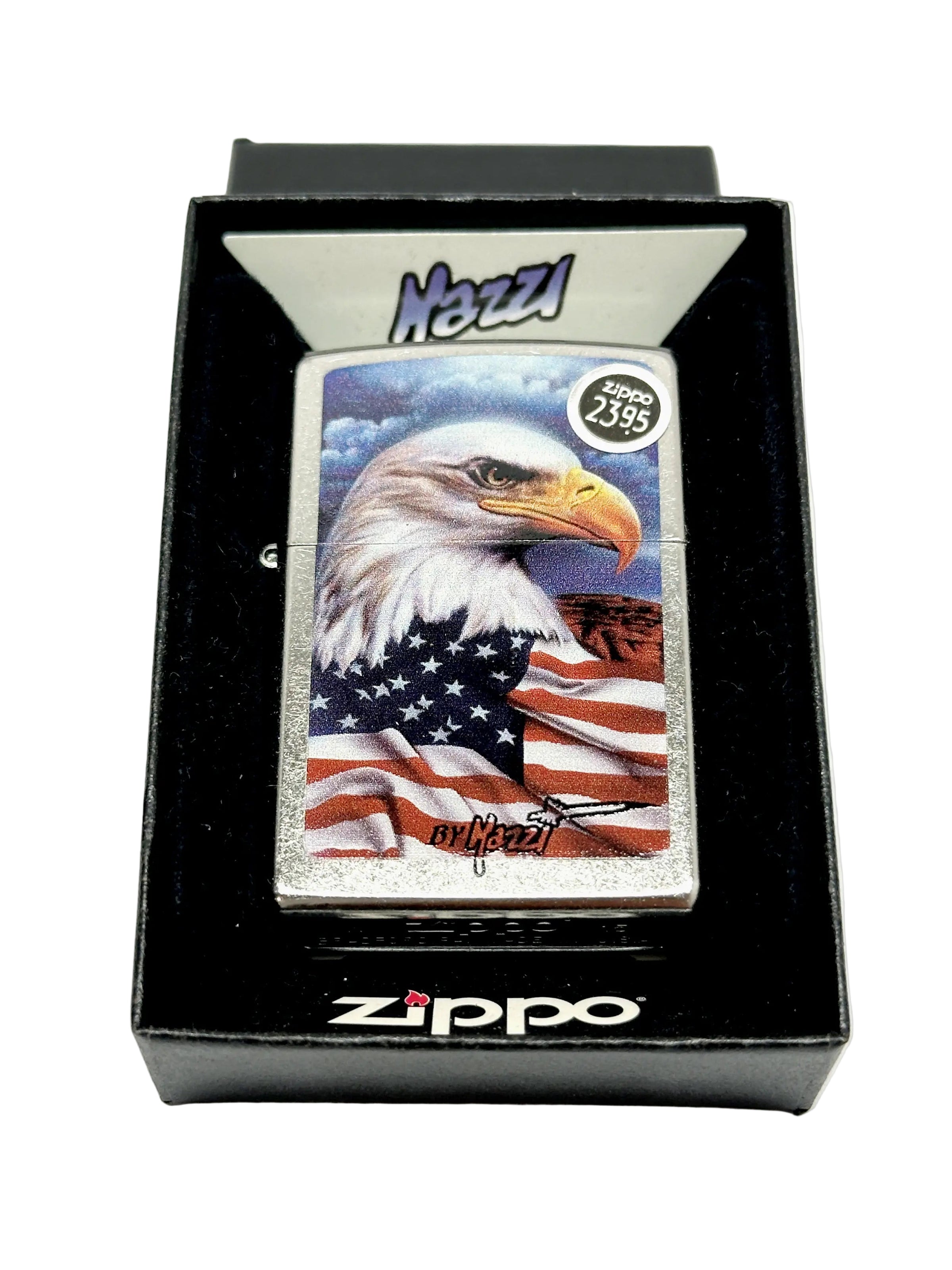 2015 Mazzi® Freedom Watch Street Chrome Classic 24764 Zippo Lighter - Hers and His Treasures