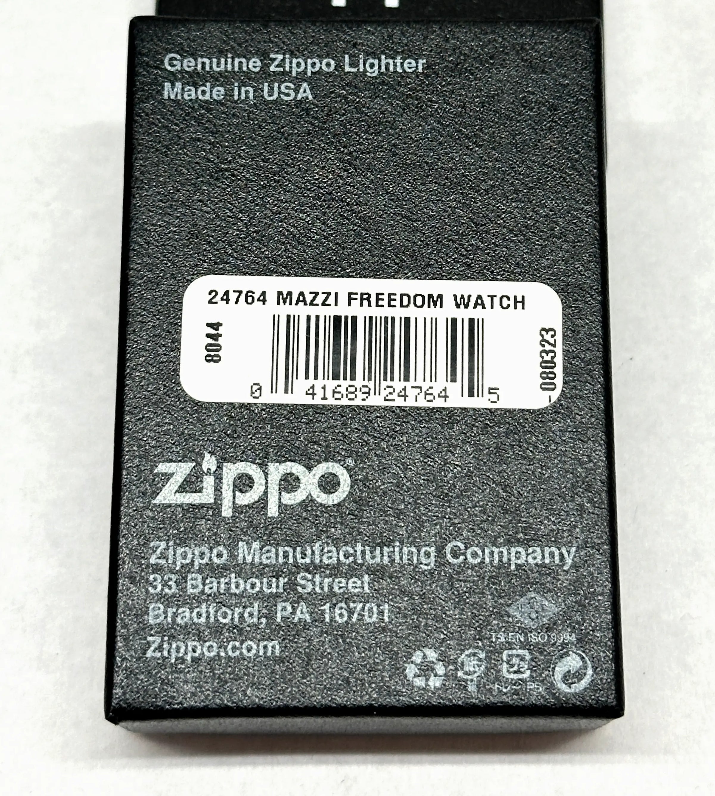 2015 Mazzi® Freedom Watch Street Chrome Classic 24764 Zippo Lighter - Hers and His Treasures