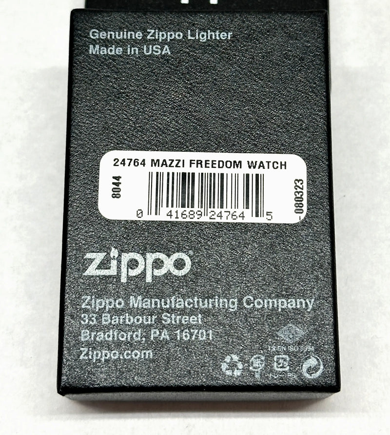 2015 Mazzi® Freedom Watch Street Chrome Classic 24764 Zippo Lighter - Hers and His Treasures