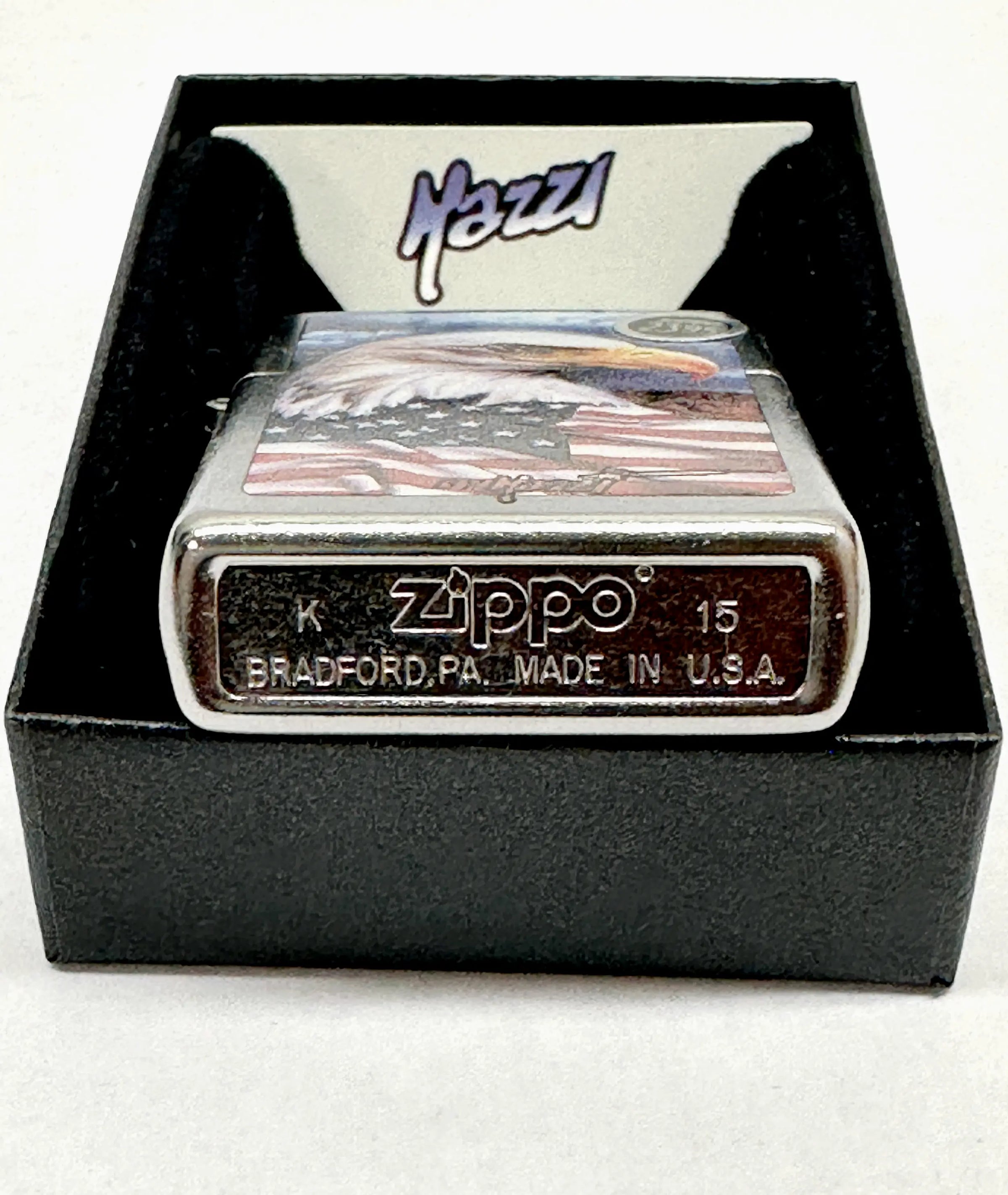 2015 Mazzi® Freedom Watch Street Chrome Classic 24764 Zippo Lighter - Hers and His Treasures