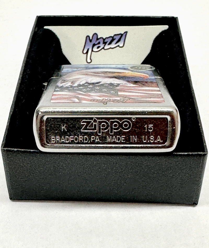 2015 Mazzi® Freedom Watch Street Chrome Classic 24764 Zippo Lighter - Hers and His Treasures