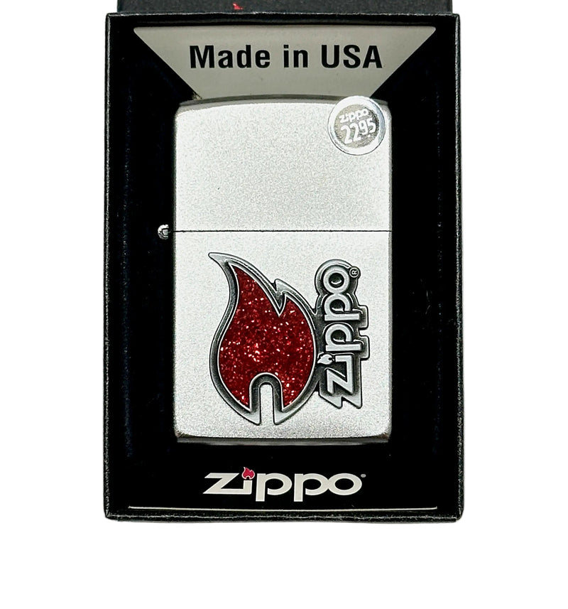 2015 Red Flame Emblem 28847 Zippo Lighter - Hers and His Treasures