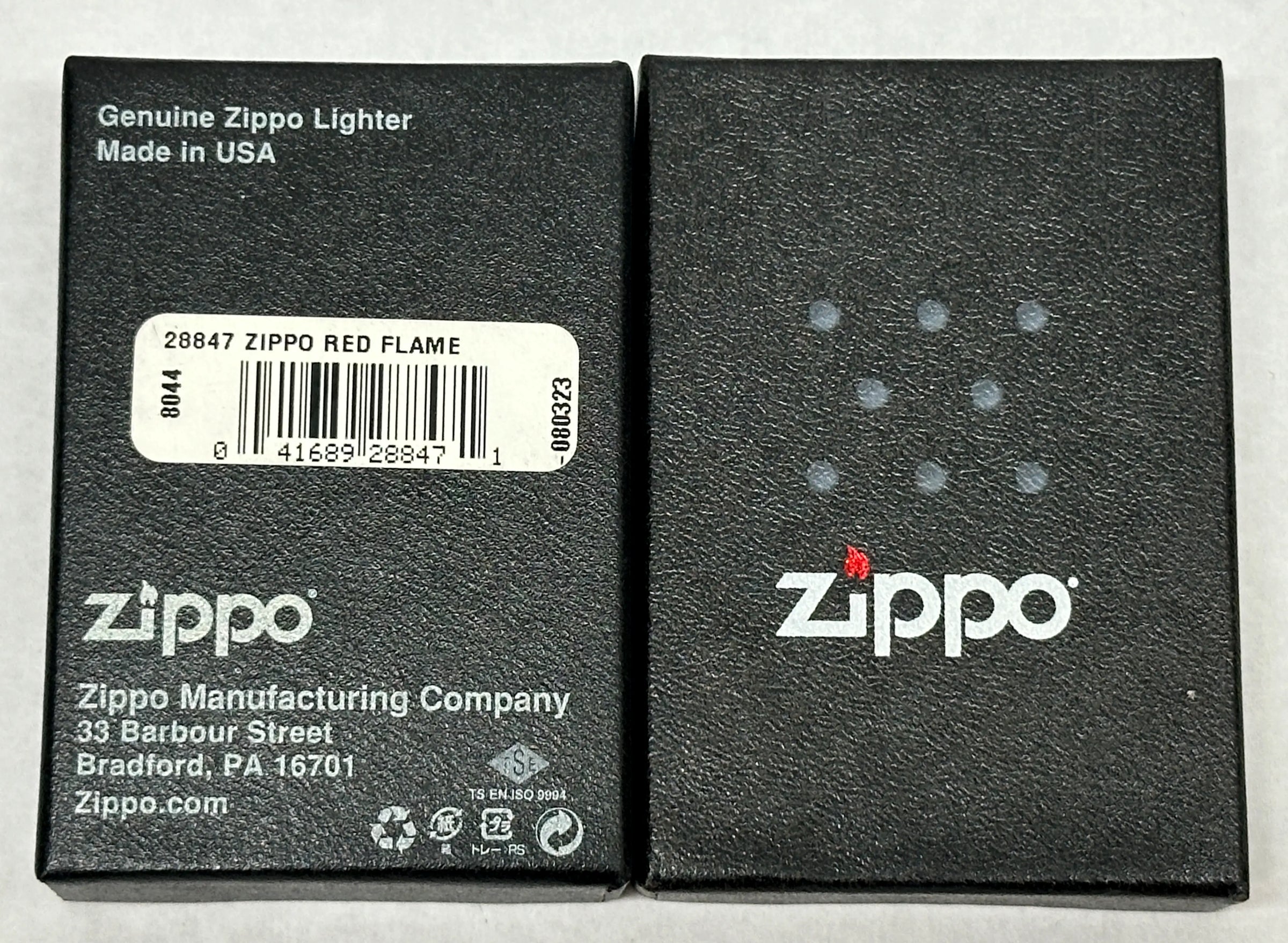 2015 Red Flame Emblem 28847 Zippo Lighter - Hers and His Treasures