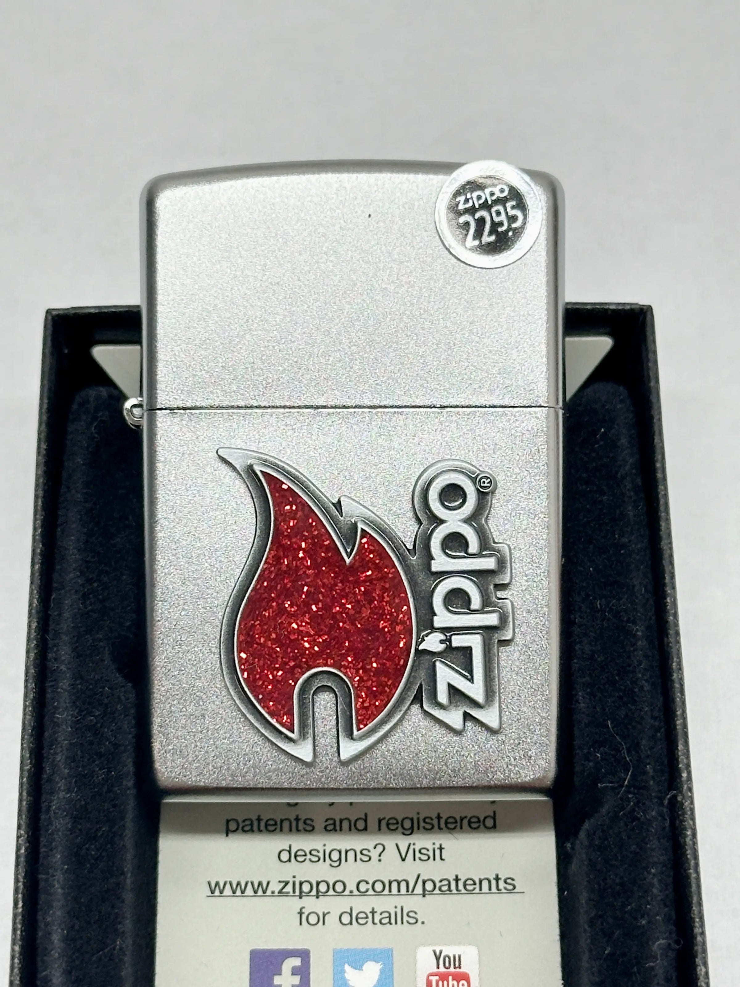 2015 Red Flame Emblem 28847 Zippo Lighter - Hers and His Treasures