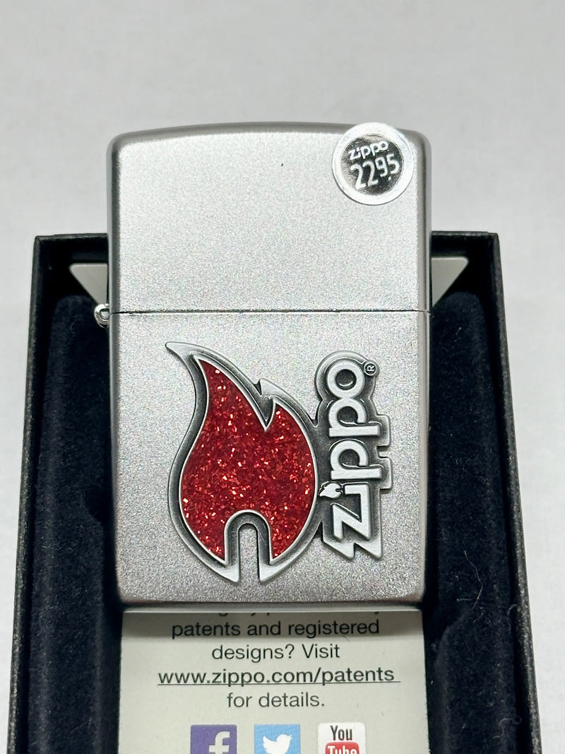 2015 Red Flame Emblem 28847 Zippo Lighter - Hers and His Treasures