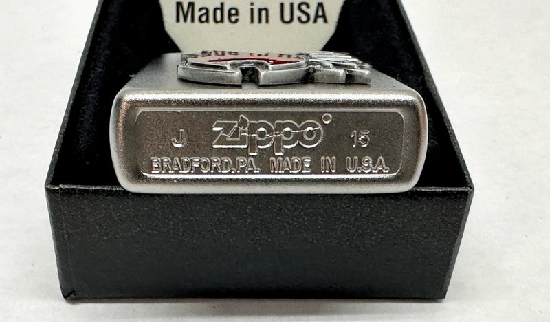 2015 Red Flame Emblem 28847 Zippo Lighter - Hers and His Treasures