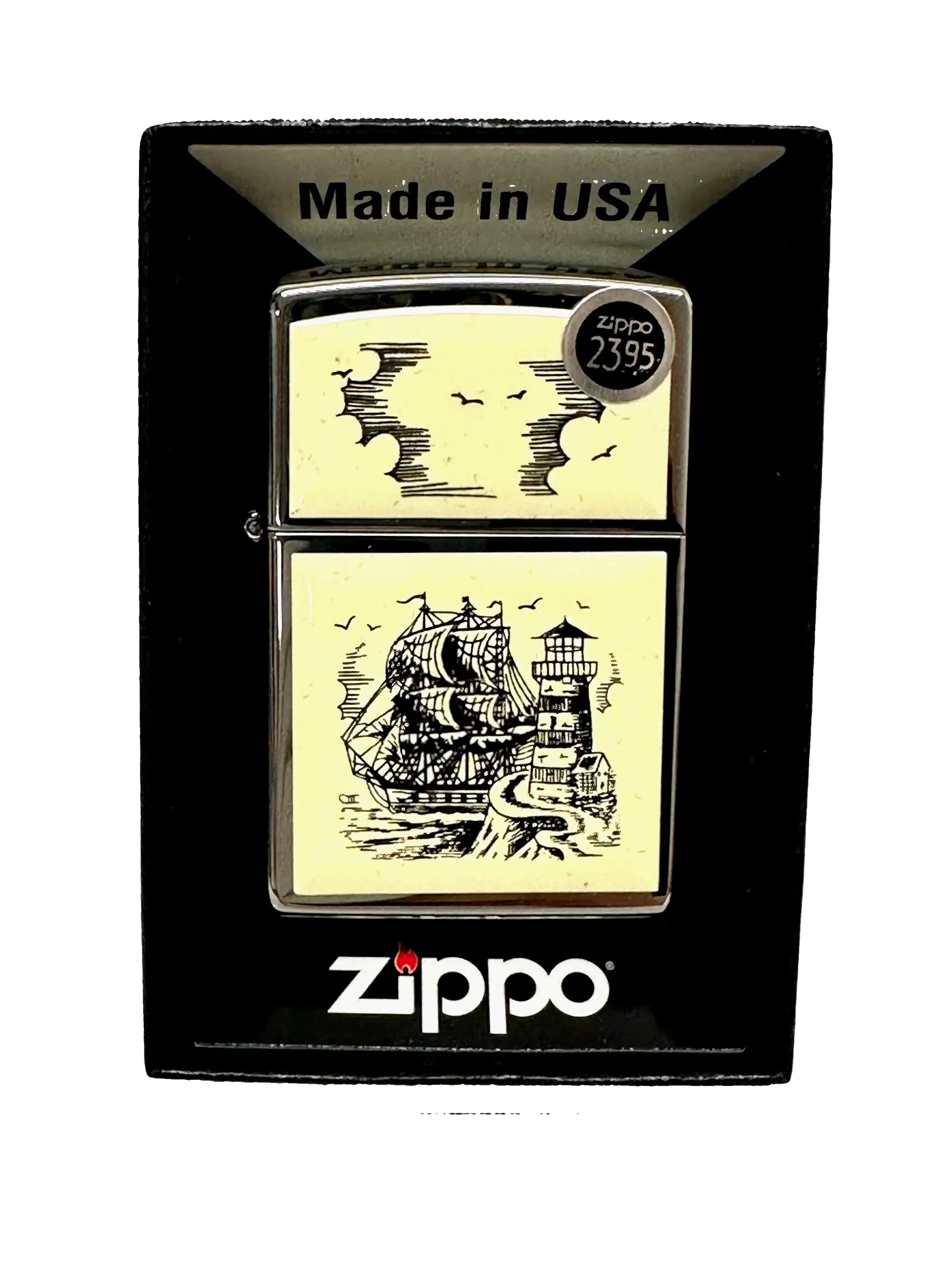2015 Scrimshaw Ship 359 Reg Zippo Lighter - Hers and His Treasures