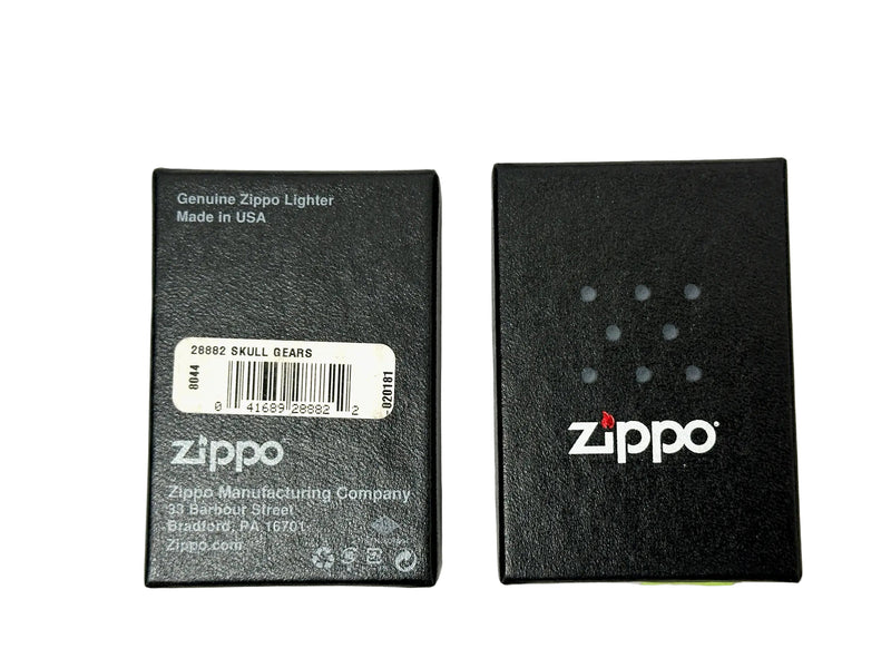 2015 Skull Gears Steampunk 28882 Black Matte Zippo Lighter - Hers and His Treasures