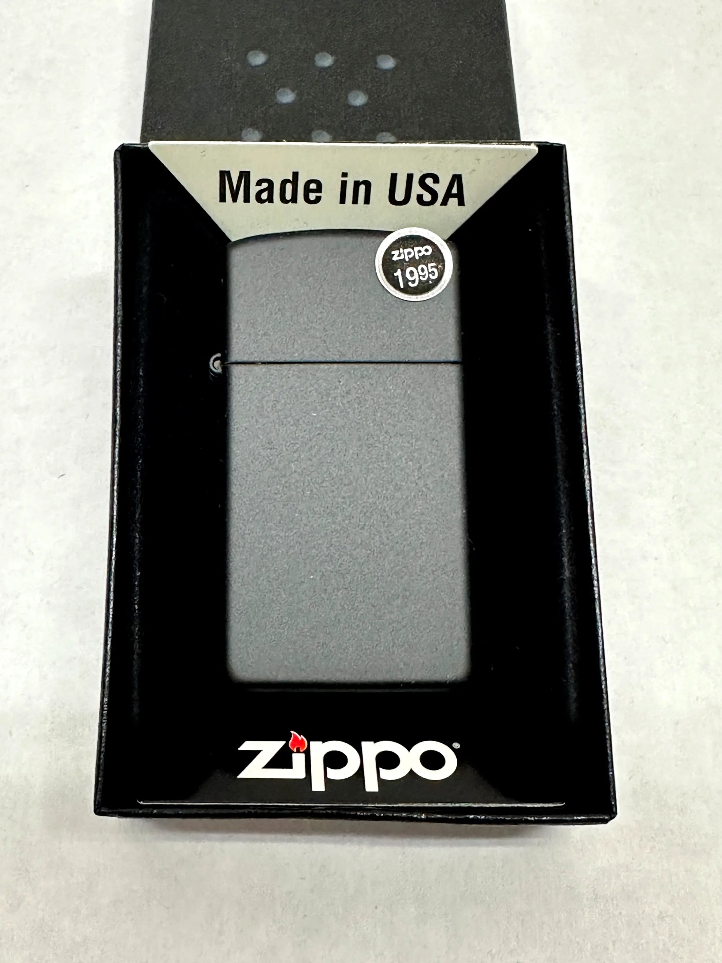 2015 Slim® Black Matte 1618 Zippo Lighter - Hers and His Treasures