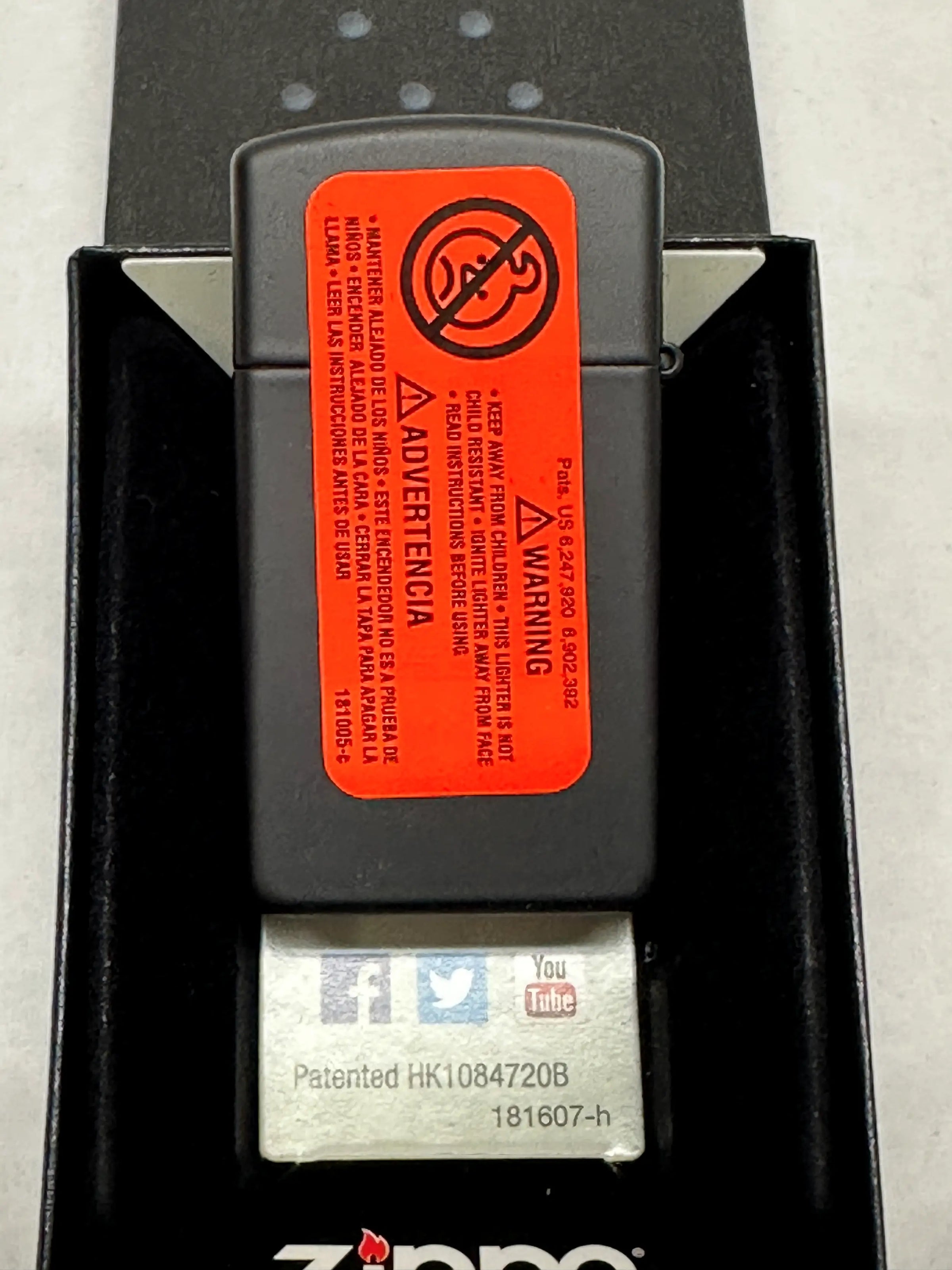 2015 Slim® Black Matte 1618 Zippo Lighter - Hers and His Treasures