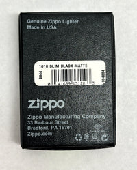 2015 Slim® Black Matte 1618 Zippo Lighter - Hers and His Treasures