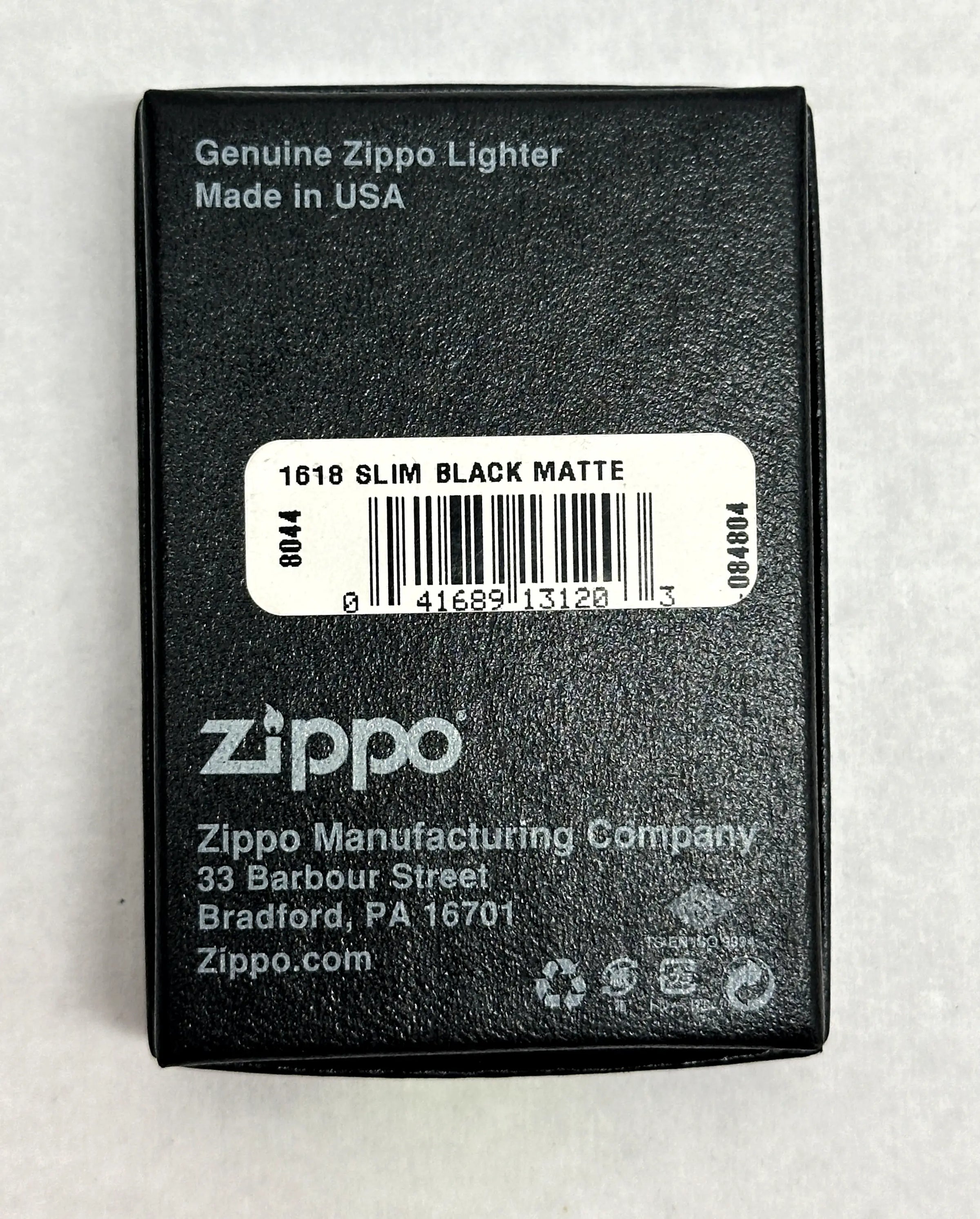 2015 Slim® Black Matte 1618 Zippo Lighter - Hers and His Treasures