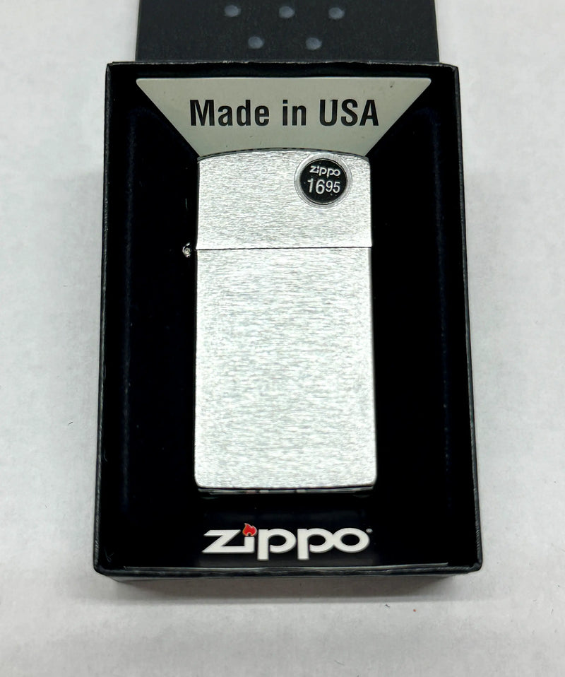 2015 Slim® Brushed Chrome Zippo Lighter - Hers and His Treasures
