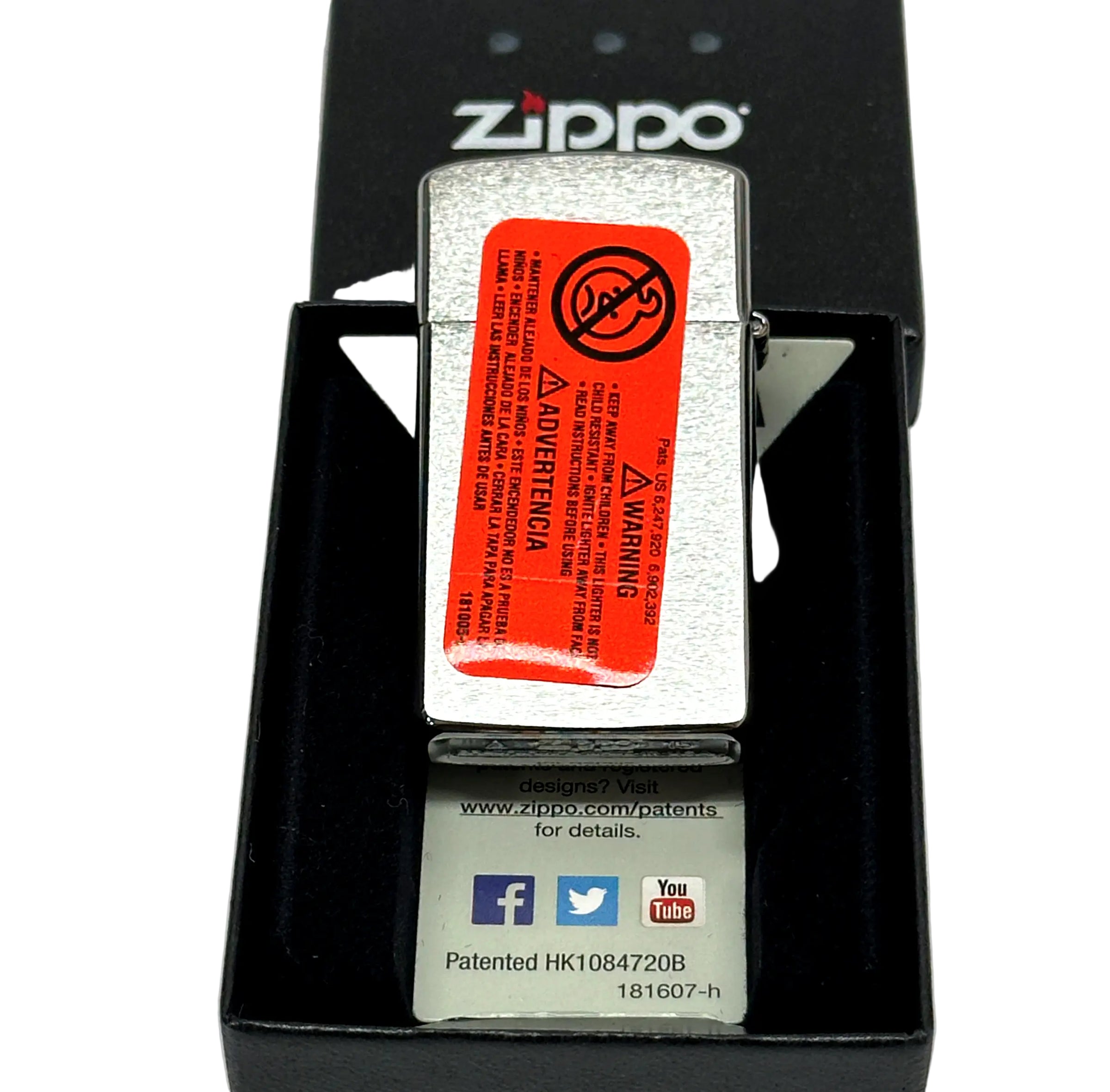 2015 Slim® Brushed Chrome Zippo Lighter - Hers and His Treasures