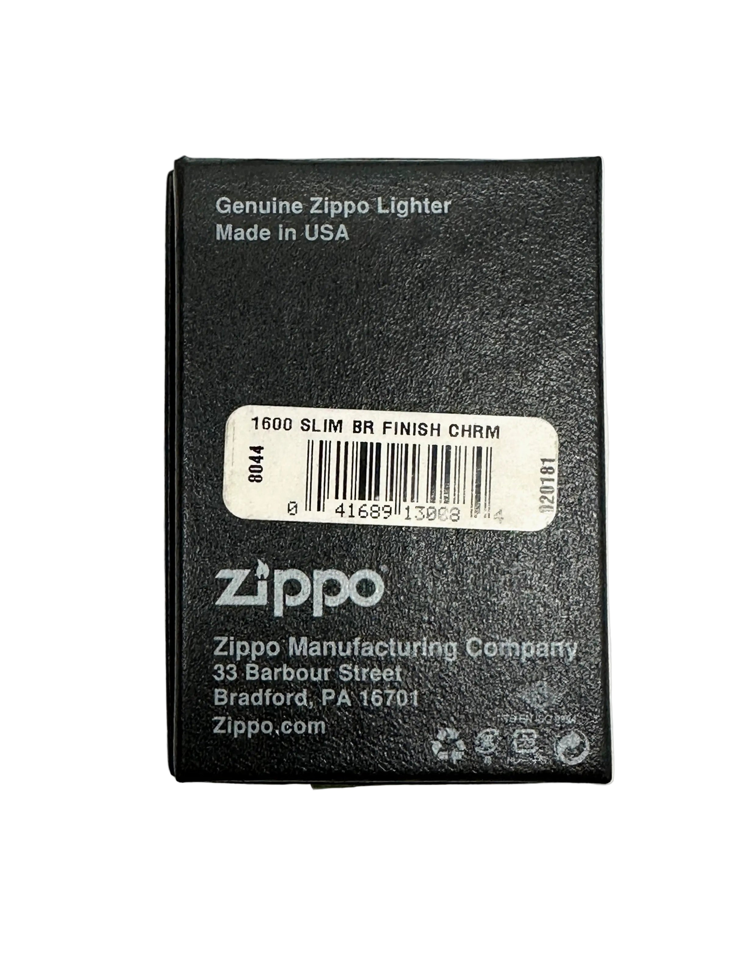 2015 Slim® Brushed Chrome Zippo Lighter - Hers and His Treasures