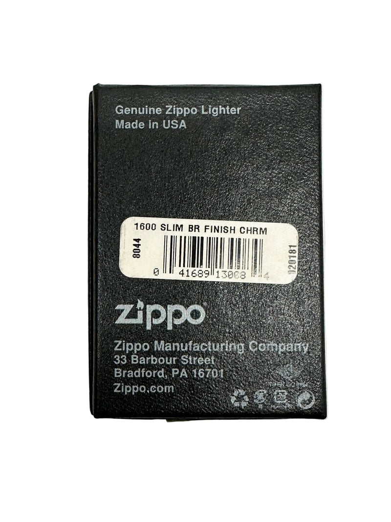 2015 Slim® Brushed Chrome Zippo Lighter - Hers and His Treasures