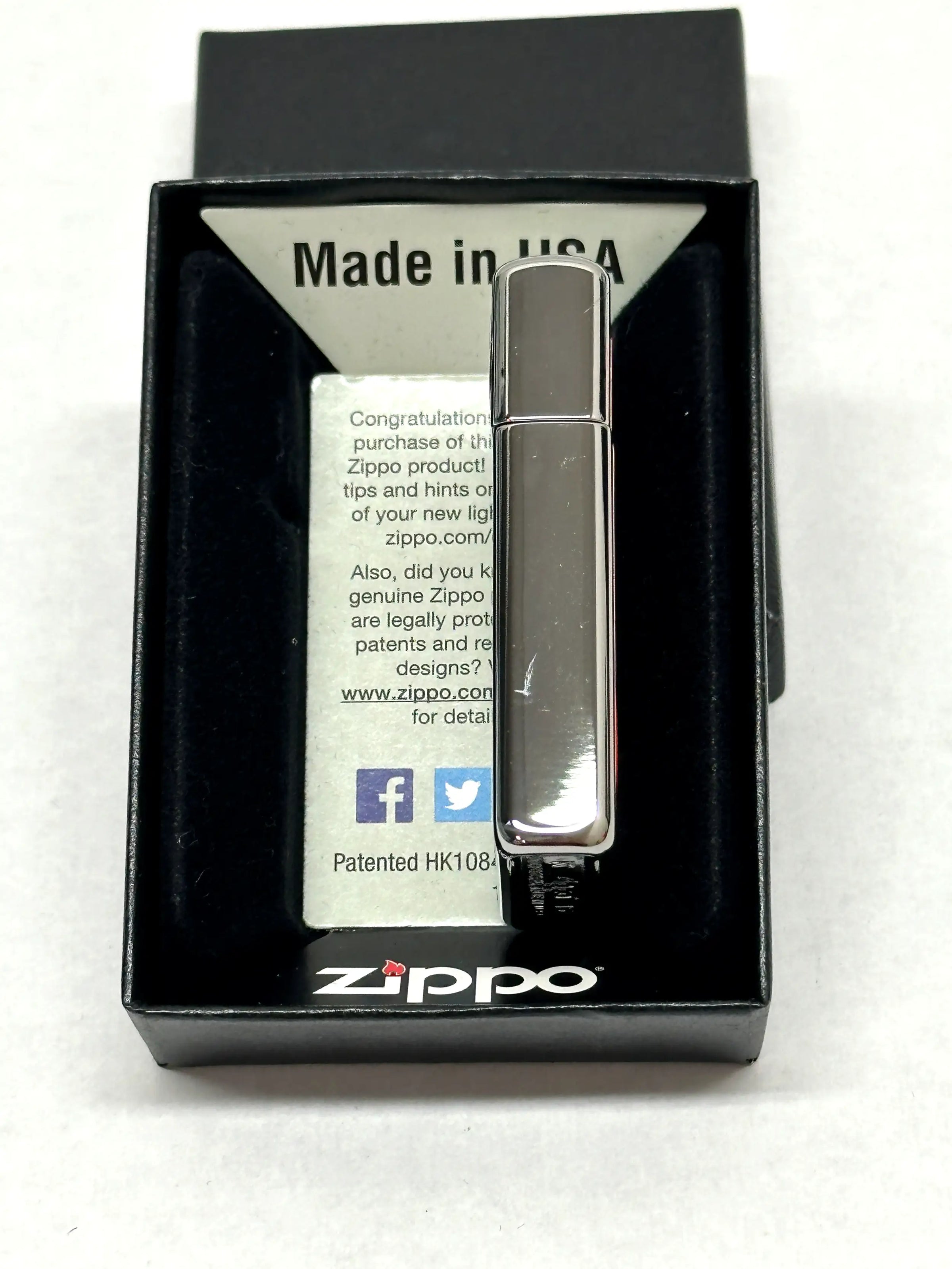 2015 Slim High Polish Chrome Zippo Lighter - Hers and His Treasures
