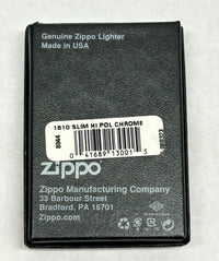 2015 Slim High Polish Chrome Zippo Lighter - Hers and His Treasures