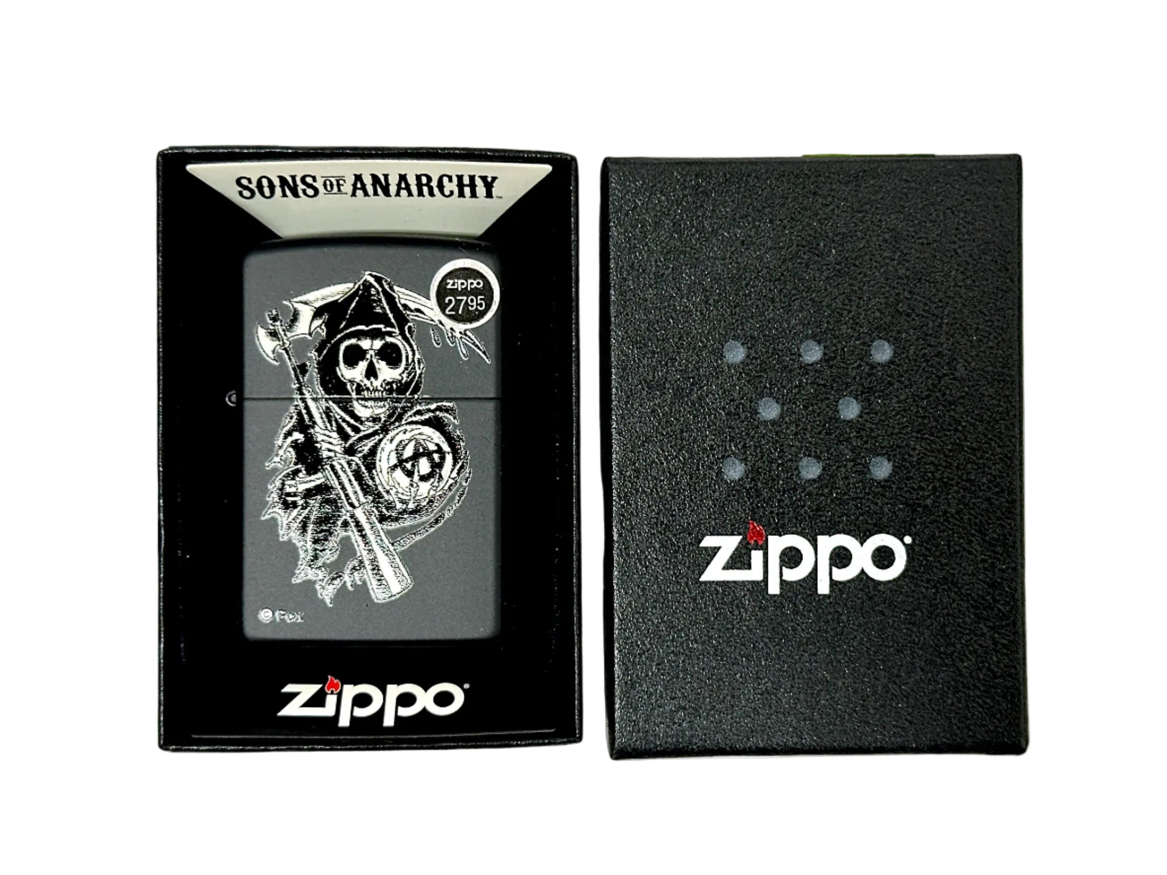 2015 28504 Sons of Anarchy Black Matte Zippo Lighter - Hers and His Treasures