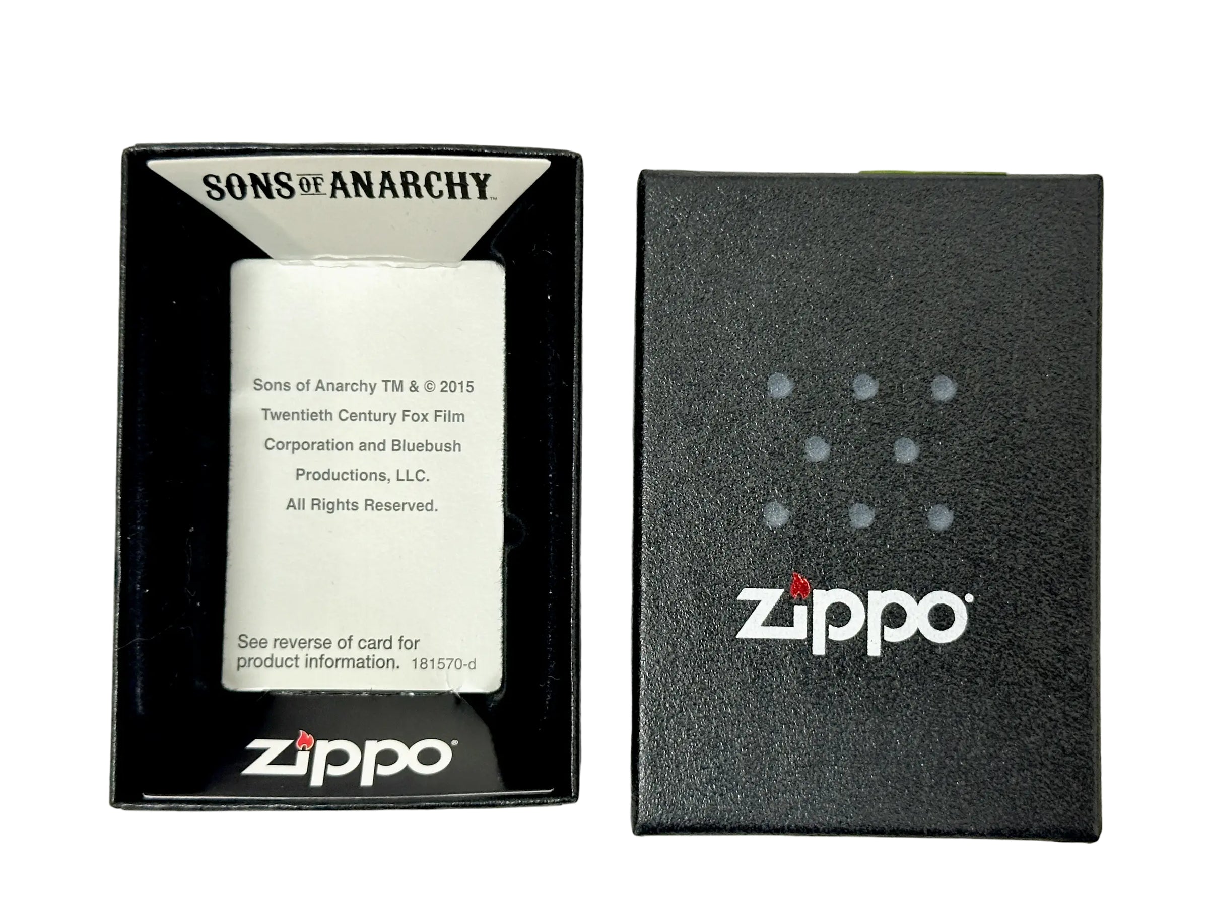 2015 28504 Sons of Anarchy Black Matte Zippo Lighter - Hers and His Treasures