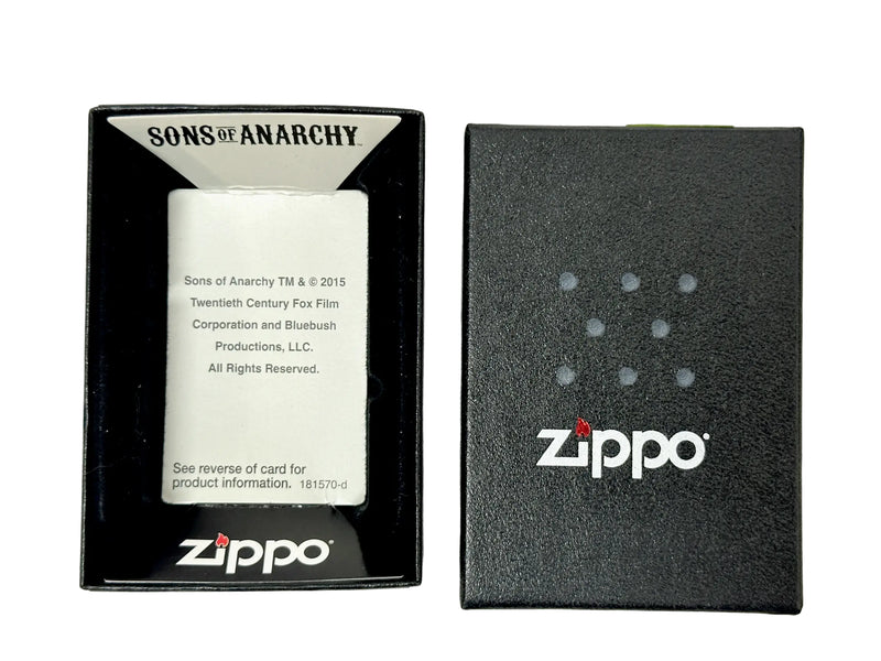 2015 28504 Sons of Anarchy Black Matte Zippo Lighter - Hers and His Treasures