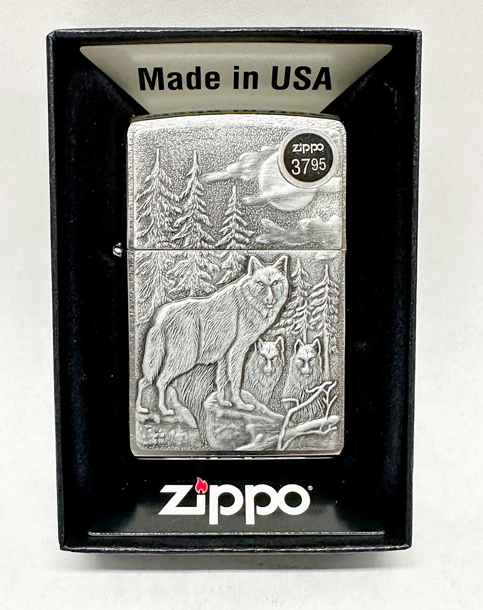 2015 Timberwolves Emblem 20855 Brushed Chrome Zippo Lighter – Hers
