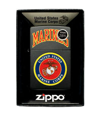 2015 U.S. Marines Black Matte 218 539 Zippo Lighter - Hers and His Treasures
