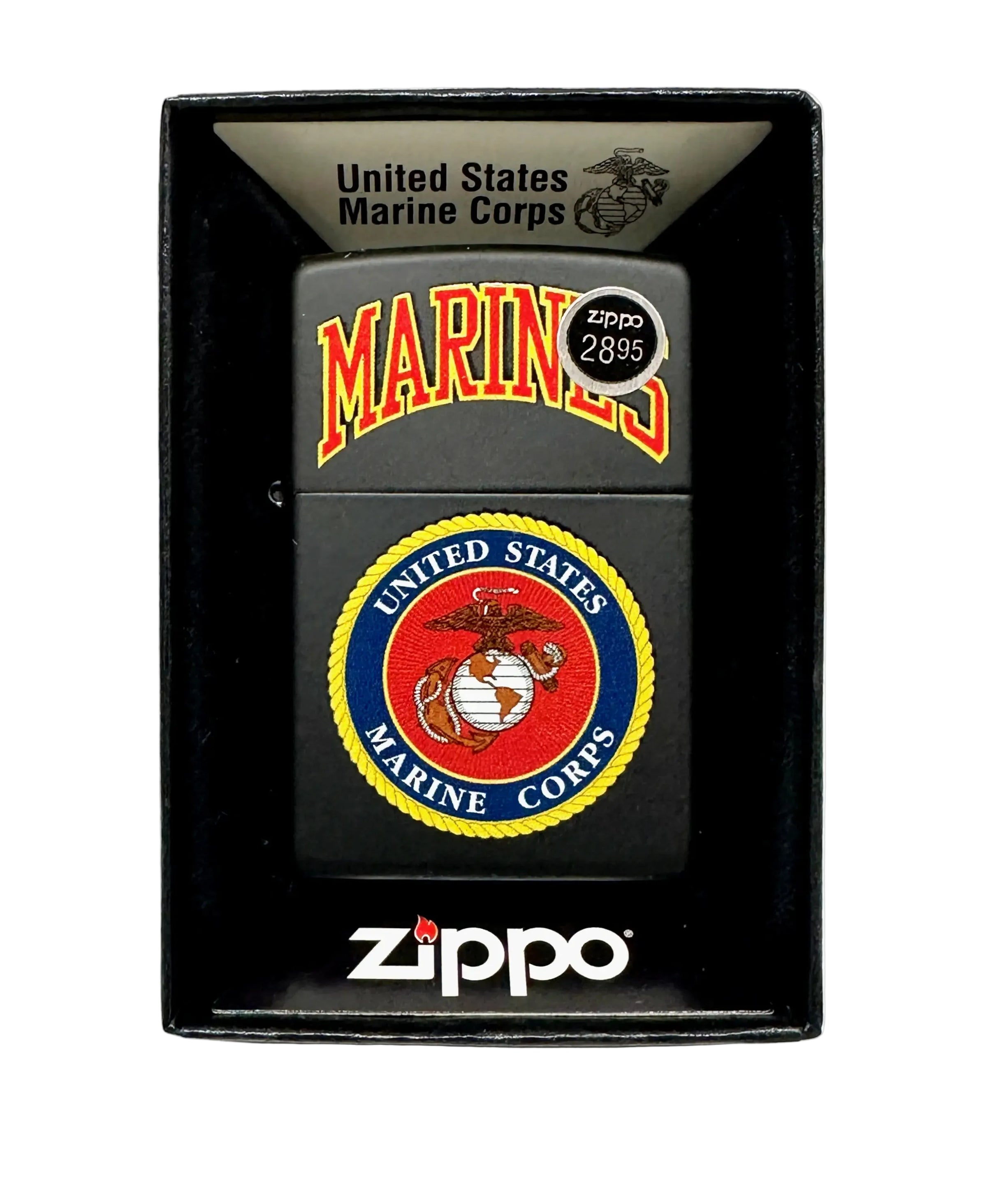 2015 U.S. Marines Black Matte 218 539 Zippo Lighter - Hers and His Treasures