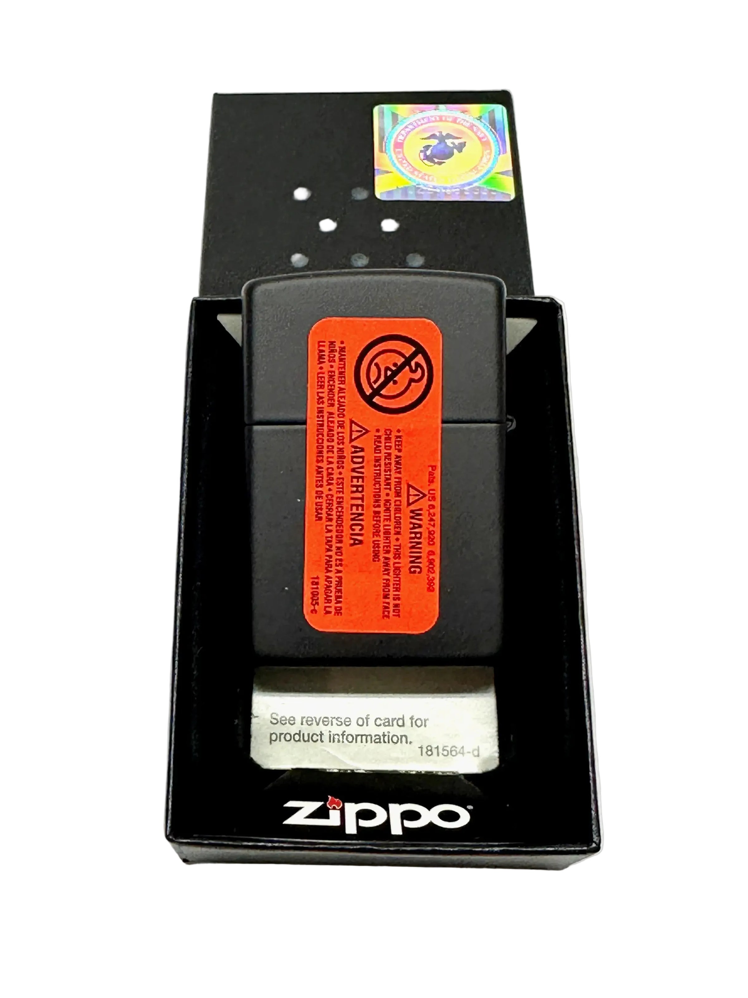 2015 U.S. Marines Black Matte 218 539 Zippo Lighter - Hers and His Treasures