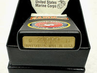 2015 U.S. Marines Black Matte 218 539 Zippo Lighter - Hers and His Treasures
