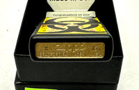 2015 Yellow Hazardous Biohazard 24330 Black Matte Zippo Lighter - Hers and His Treasures