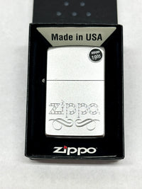 2015 Zippo Scroll 24335 Zippo Satin Chrome Lighter - Hers and His Treasures