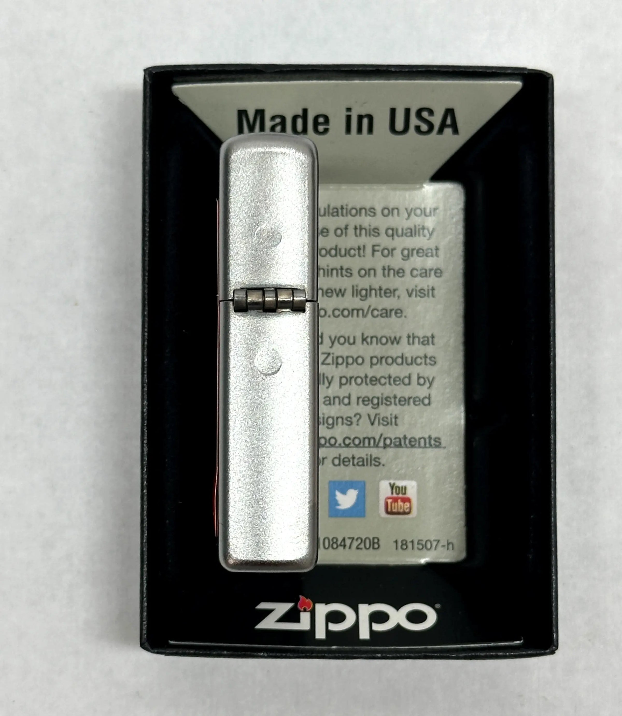 2015 Zippo Scroll 24335 Zippo Satin Chrome Lighter - Hers and His Treasures