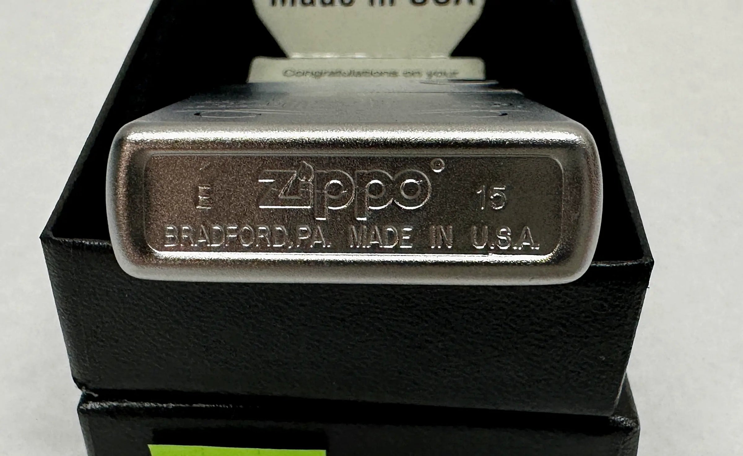 2015 Zippo Scroll 24335 Zippo Satin Chrome Lighter - Hers and His Treasures