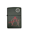 2016 20842 Anarchy Symbol Black Matte Zippo Lighter - Hers and His Treasures