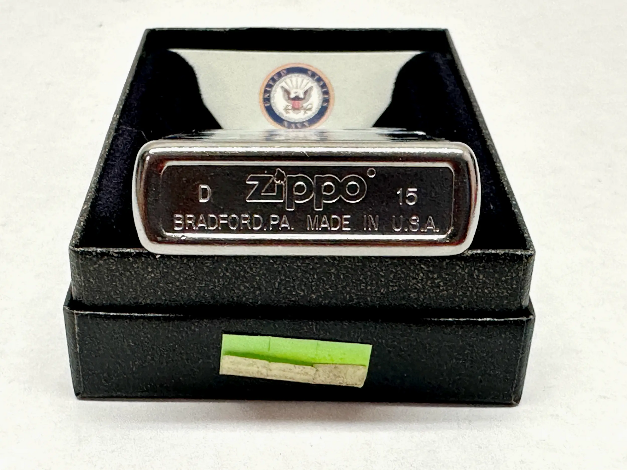 2015 U.S. Navy 28579 Street Chrome Zippo Lighter - Hers and His Treasures