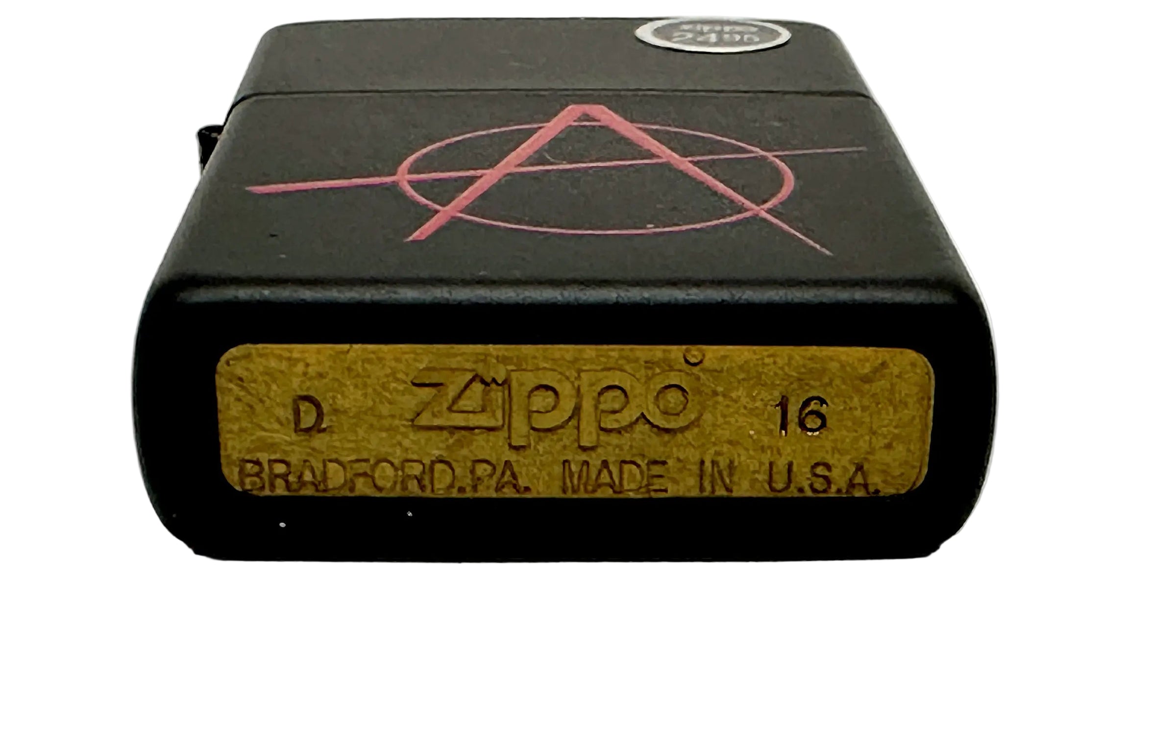 2016 20842 Anarchy Symbol Black Matte Zippo Lighter - Hers and His Treasures