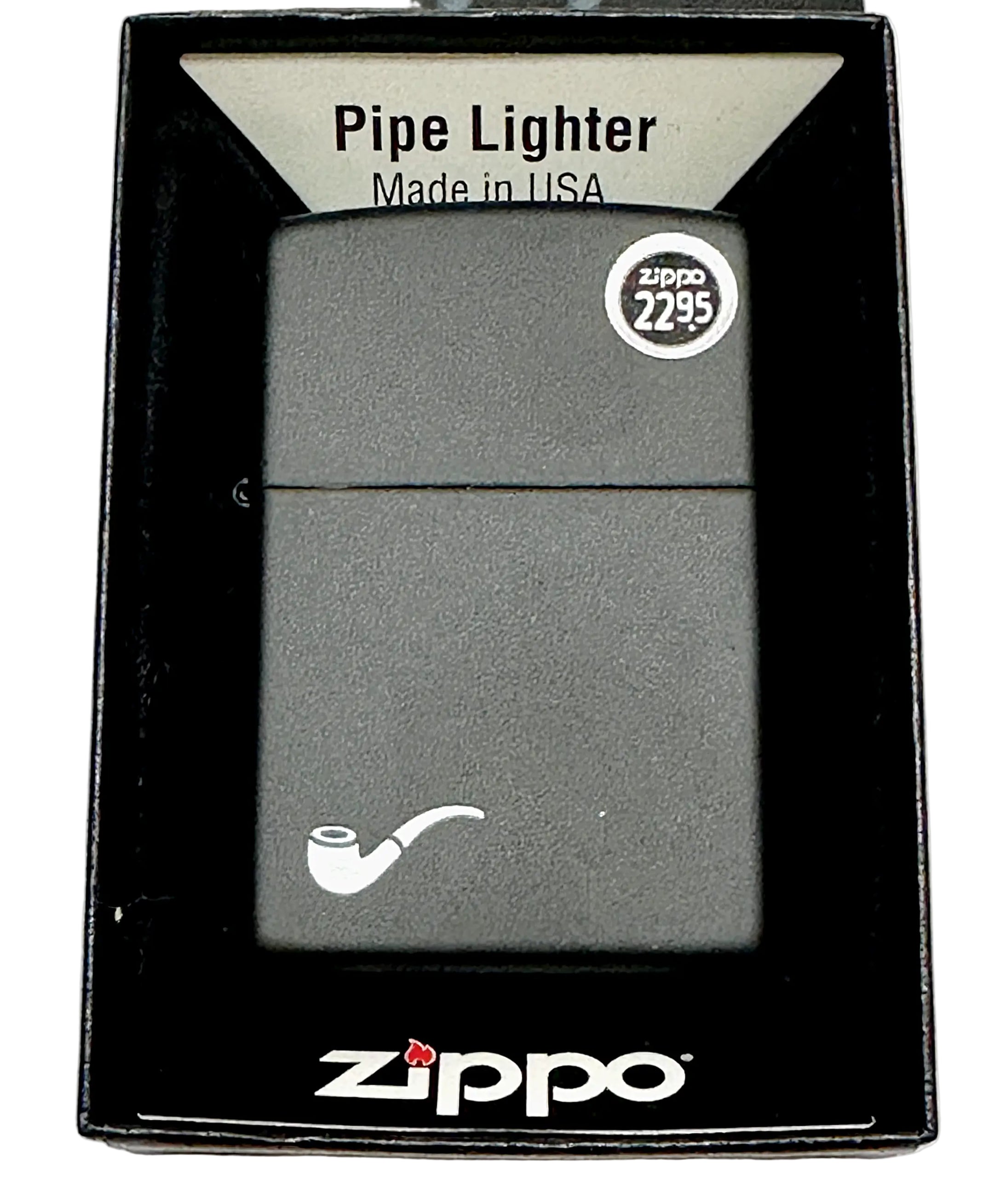 2016 Black Matte Pipe Lighter 218PL - Hers and His Treasures