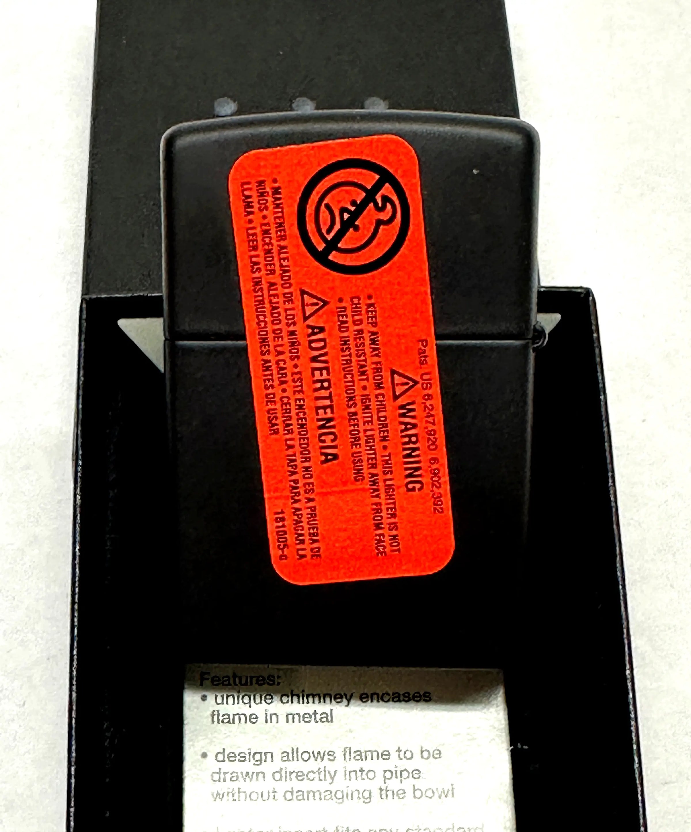 2016 Black Matte Pipe Lighter 218PL - Hers and His Treasures