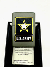 2016 U.S. Army Matte Green 280ARM REG EMB Zippo Lighter - Hers and His Treasures