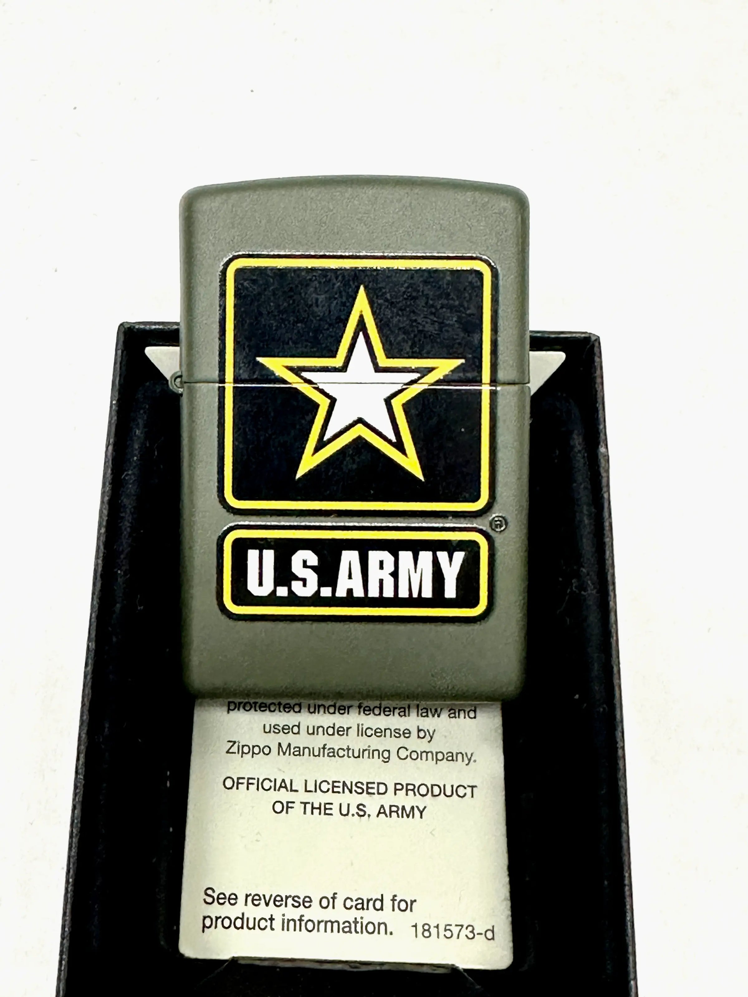 2016 U.S. Army Matte Green 280ARM REG EMB Zippo Lighter - Hers and His Treasures