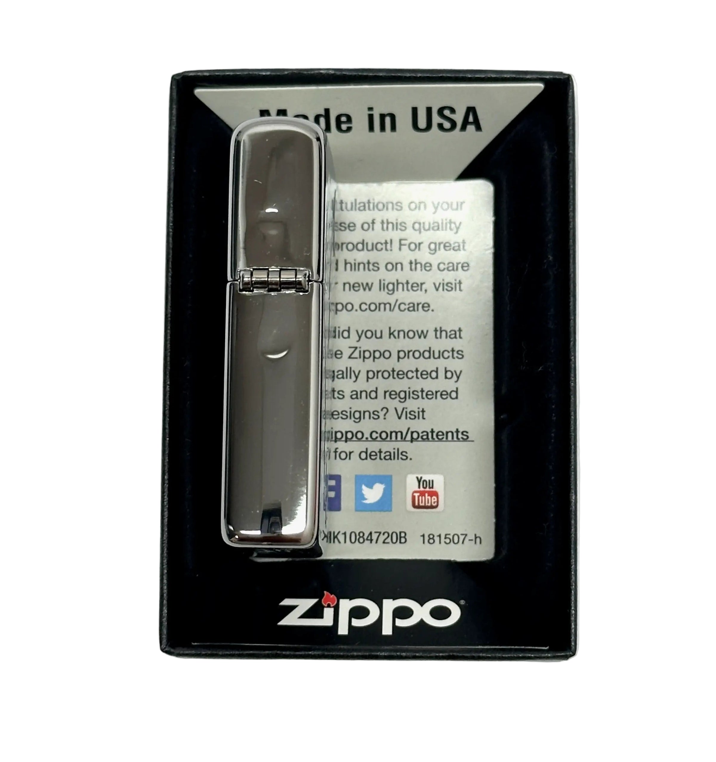 2016 Eagle Flag 28449 High Polished Chrome Classic Zippo - Hers and His Treasures