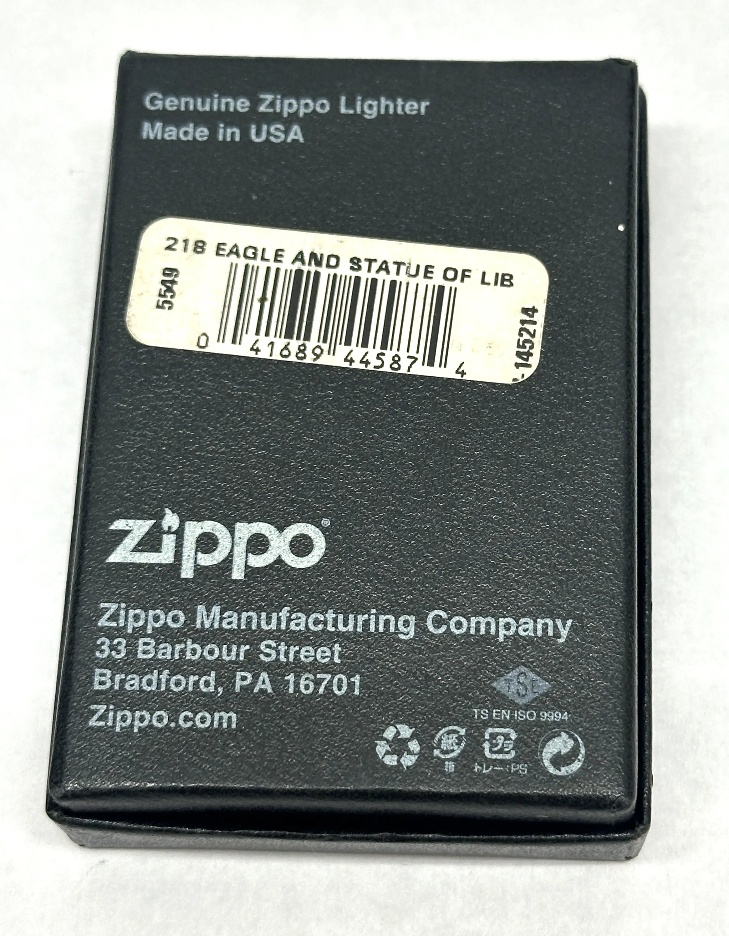 2016 Eagle and Statue of Liberty Black Matte Zippo Lighter - Hers and His Treasures