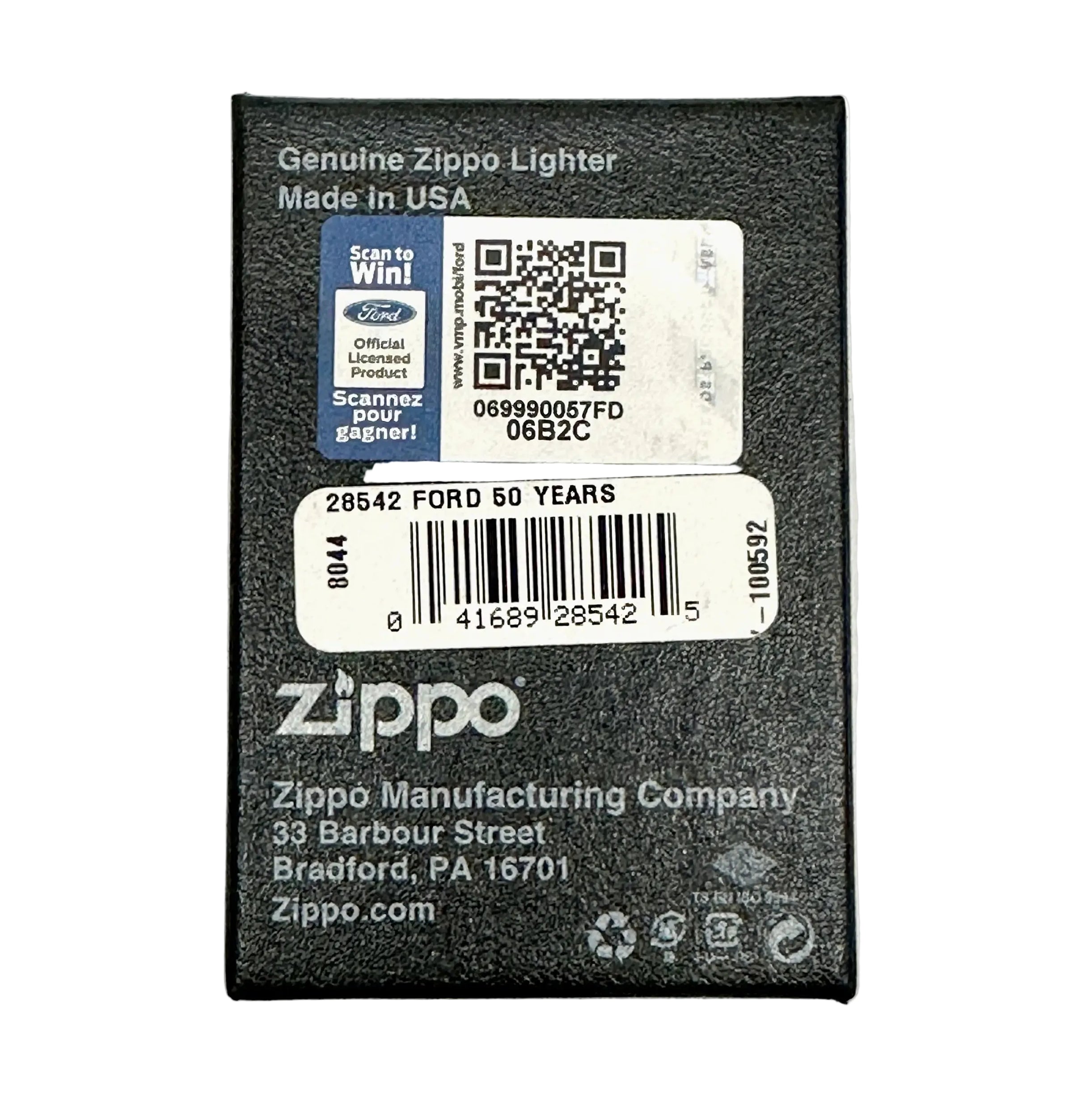 2016 28542 Ford Mustang 50 Years High Polished Chrome Zippo Lighter - Hers and His Treasures